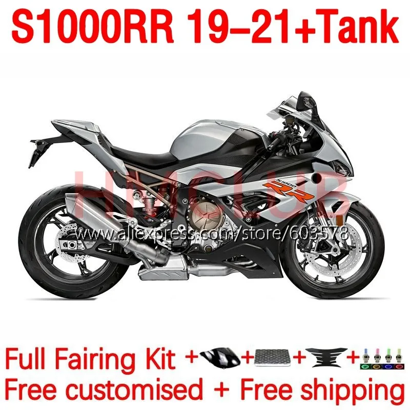 

+ Бак OEM инъекция для BMW S1000 S 1000RR 1000 S-1000 RR S1000RR 19 20 21 фонарь 2019 2020 2021 обтекатель 172No.7 глянцевый серебристый