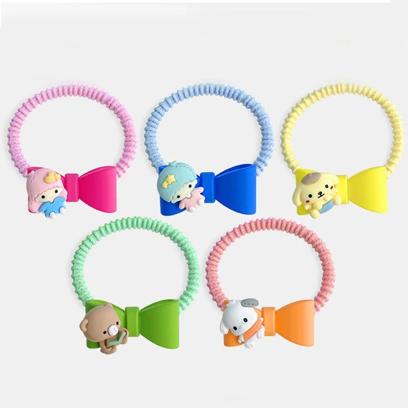 

Kawaii Sanrio кольцо для волос с помпоном пурин Littletwinstars Pachacco мультфильм милый простой головной шнурок Аниме милый головной убор подарок для дево...
