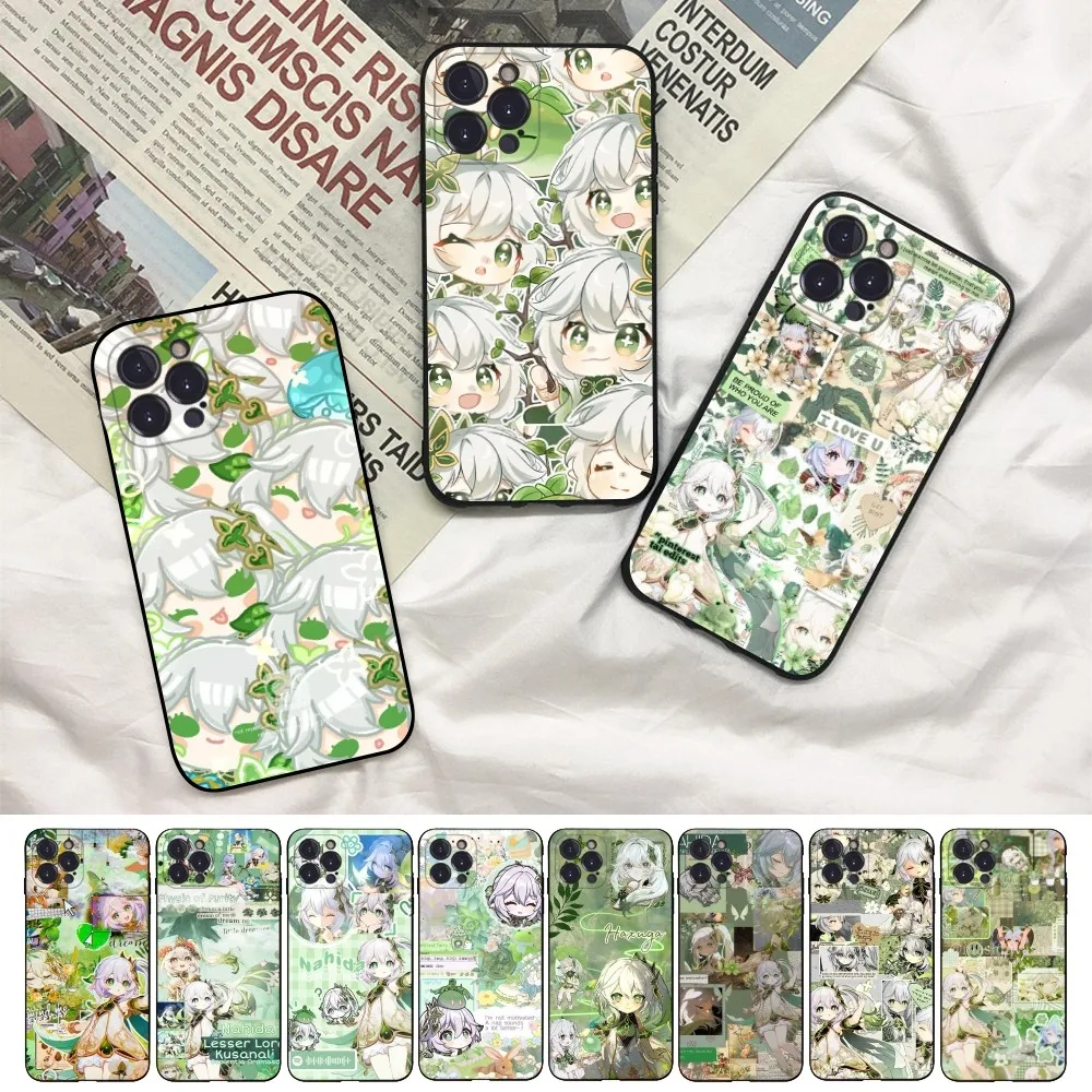 

Nahida Genshin Impact Game Phone Case For iPhone 15 14 11 12 13 Mini Pro XS Max Cover 6 7 8 Plus X XR SE 2020 Funda Shell