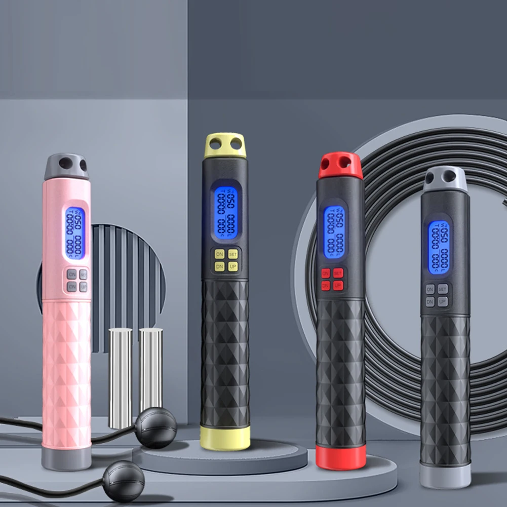 

Jump Rope Cordless Jump Rope With Calorie Digital Counter Sports Fitness Counting Skipping Rope Cordless Ball Adult Fitness