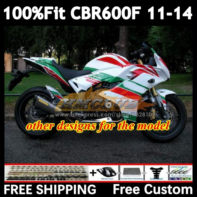 OEM-обтекатель для HONDA CBR 600 F 600F CBR600 F4i 54 No 2 CBR600F 11 12 13 14 белый красный CBR600F4i 2011 2012 2013 2014 Инъекция (art.: 3920cd67eec85) - 3920cd67eec85