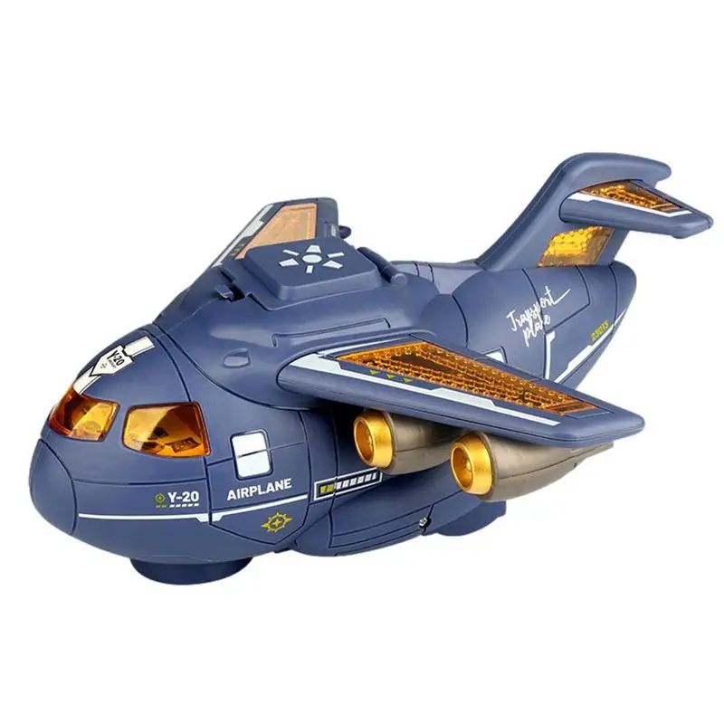 

Самолет для транспортировки, игрушечный самолет, самолет с мини-танком, игрушка с мигающим светом и звуковым самолетом, Подарочные игрушки
