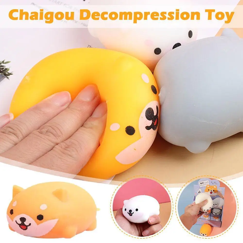 

Ball Shiba Inu Pinch Toy Stress Relief Squishy Toy Party Stress Balls Cute Toys Vent Relieve Animal Supplies Decompression R4M4