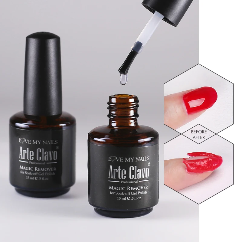 

15 мл магическое средство для удаления Арта Clavo очищающий обезжириватель отмачиваемый Акриловый СВЕТОДИОДНЫЙ УФ-гель для ногтей для удаления быстро лопнущихся ногтей геллак для маникюра