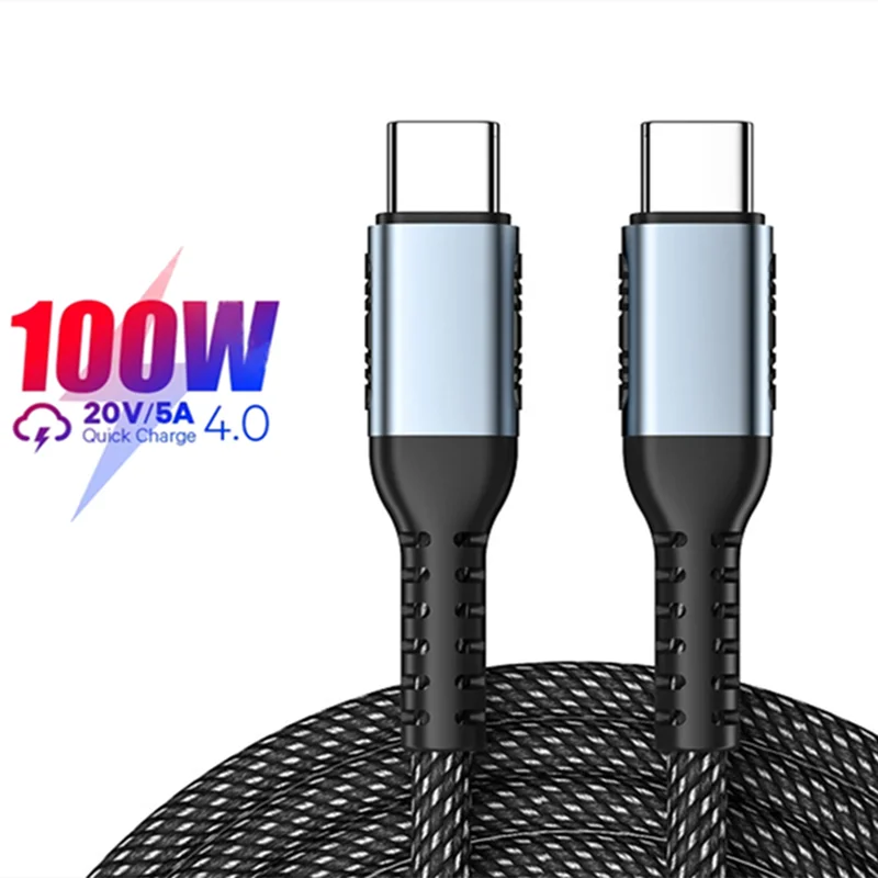 

Кабель зарядный PD 100 Вт с USB C на USB Type C, 1/2 м