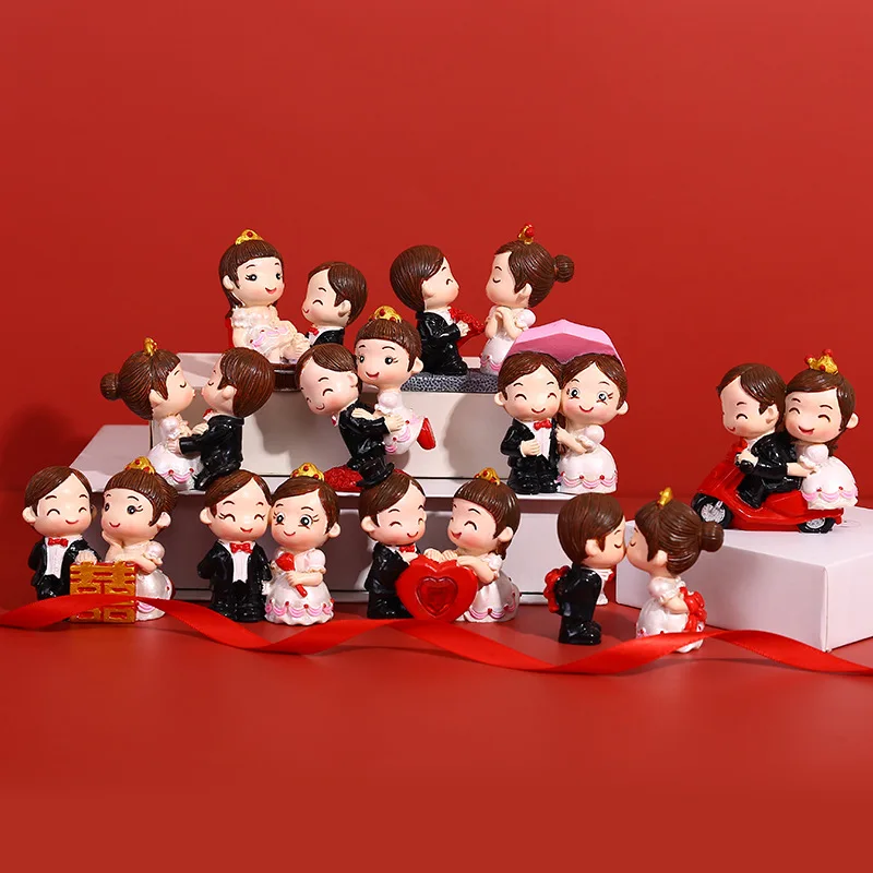 Милая Свадебная аниме Статуэтка жениха невесты девушки мальчика влюбленной