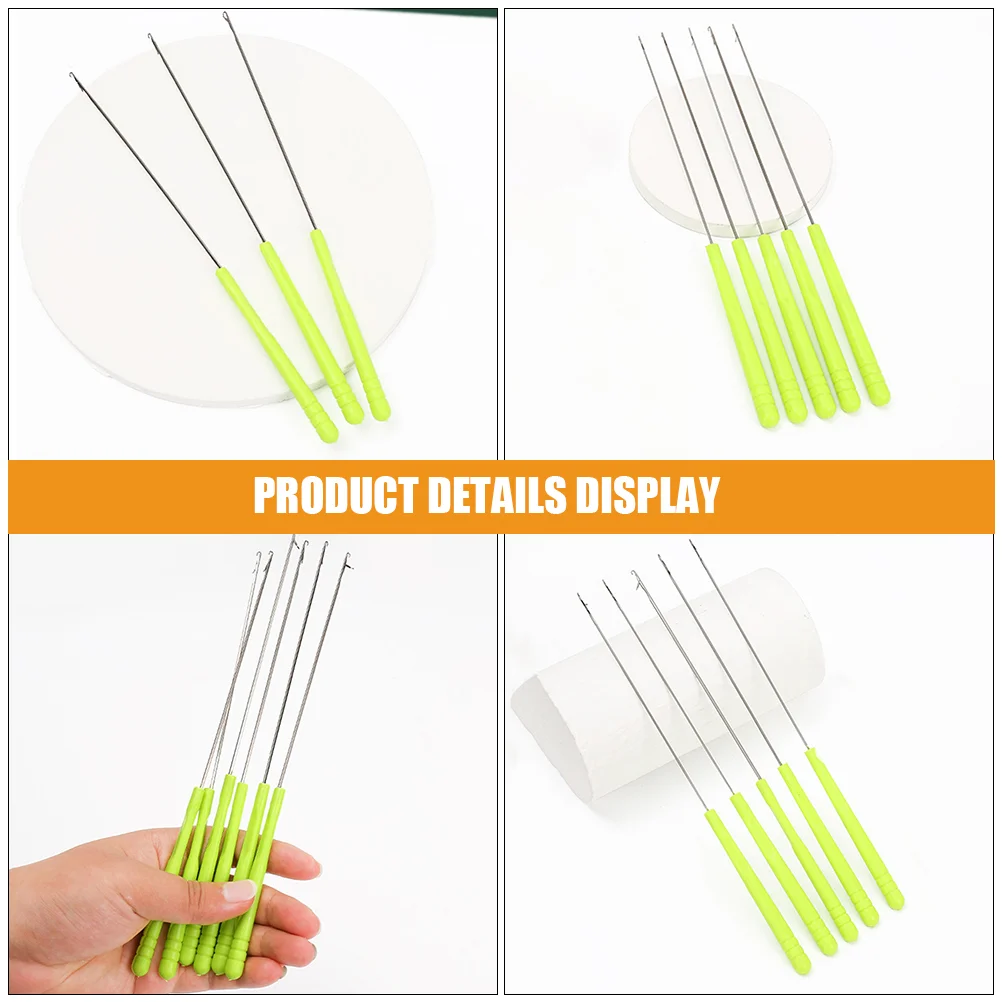 5 шт. иглы для вязания крючком наборы плетения свитера волос взрослых инструмент