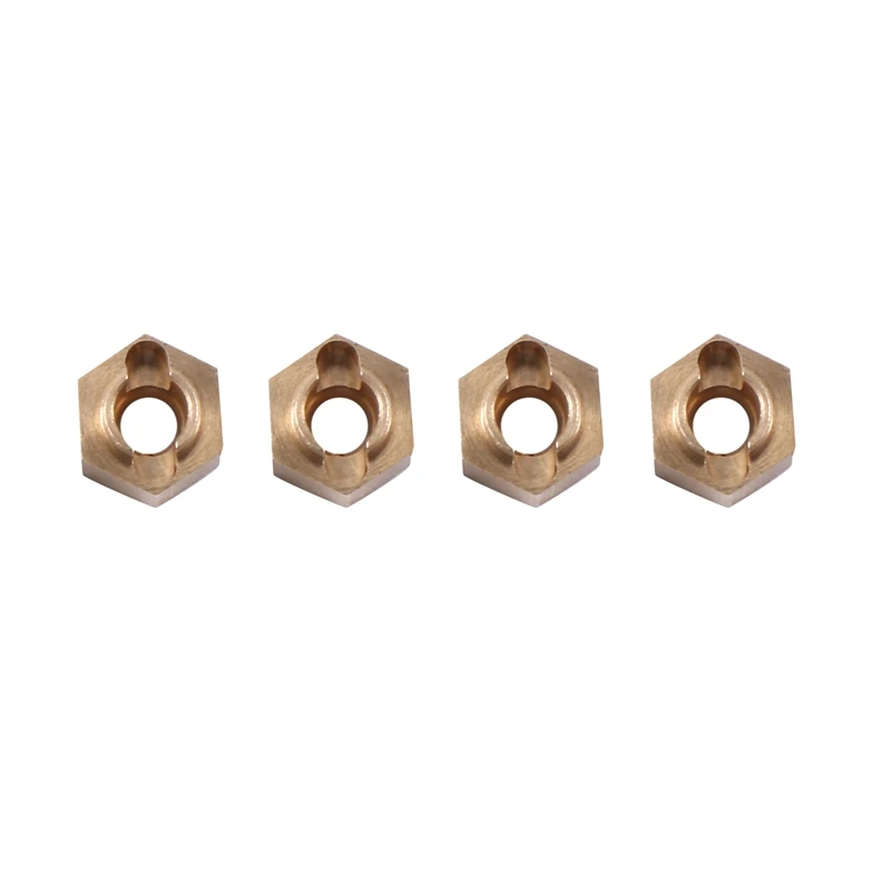 4Pcs Brass 5.5Mm(+1.5Mm) Extended Wheel Hex Hub Adapter 9750 For Traxxas TRX4M TRX-4M 1/18 RC Crawler Car Upgrade Parts images - 6