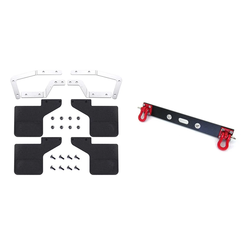 

1 шт. металлический задний бампер с буксировочным крючком и 1 комплект запчастей для радиоуправляемых автомобилей резиновые передние и задн...