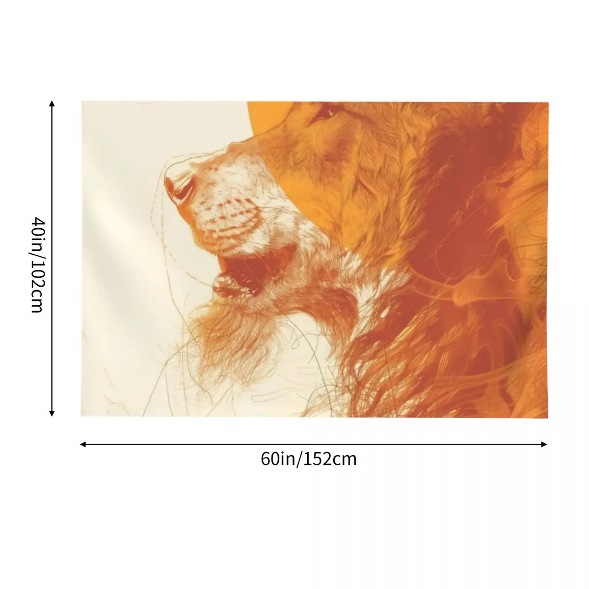Ликантропия оранжевого цвета с абстрактным принтом гобелен украшение комнаты