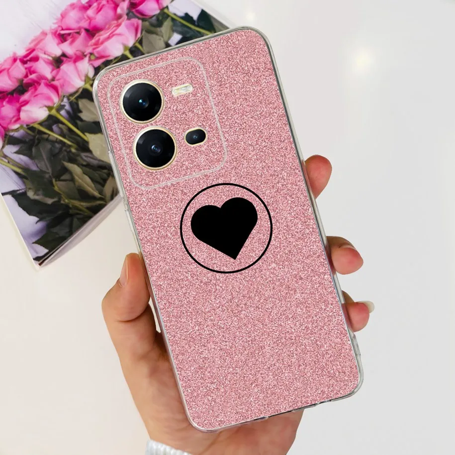 Чехол для Vivo V25 5G V25E Мраморная Прозрачная силиконовая Мягкая задняя крышка из ТПУ