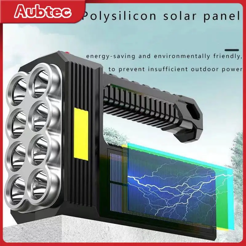 

Портативный светодиодный прожектор из АБС-пластика и поликарбоната, суперъяркий фонарь с питанием от солнечной батареи для кемпинга, заряд...