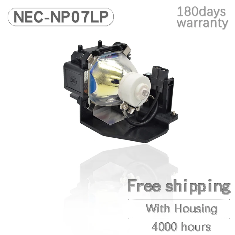 Сменная Лампа проектора NP07LP для NEC NP300 NP400 NP410 NP500 NP510 NP600 NP610 с корпусом |