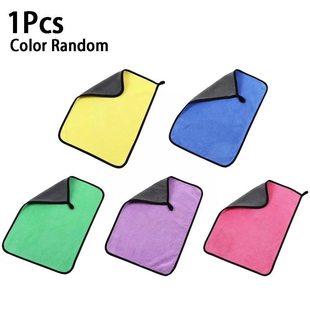 

1pc 25x25CM Microfiber Car Wash Towel Fast Drying Auto Cleaning Cloth High Extra Water Absorption Soft Car Tool Cleaning D5G7