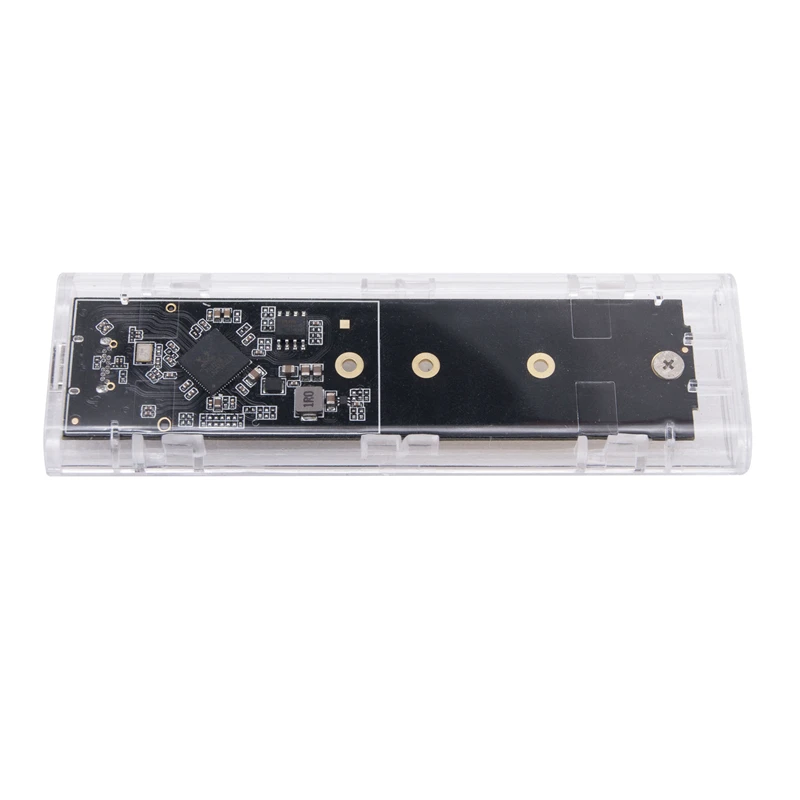 Внешний прозрачный корпус M2 SSD адаптер M.2 JMS583 NVME RTL9210B двухпротокольный Ранд для