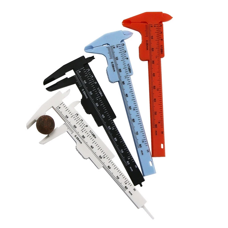 

1pcs 150mm Mini Plastic Sliding Vernier Caliper Gauge Measure Tool Ruler Micrometer Eyebrow Portable Tattoo Caliper Ruler