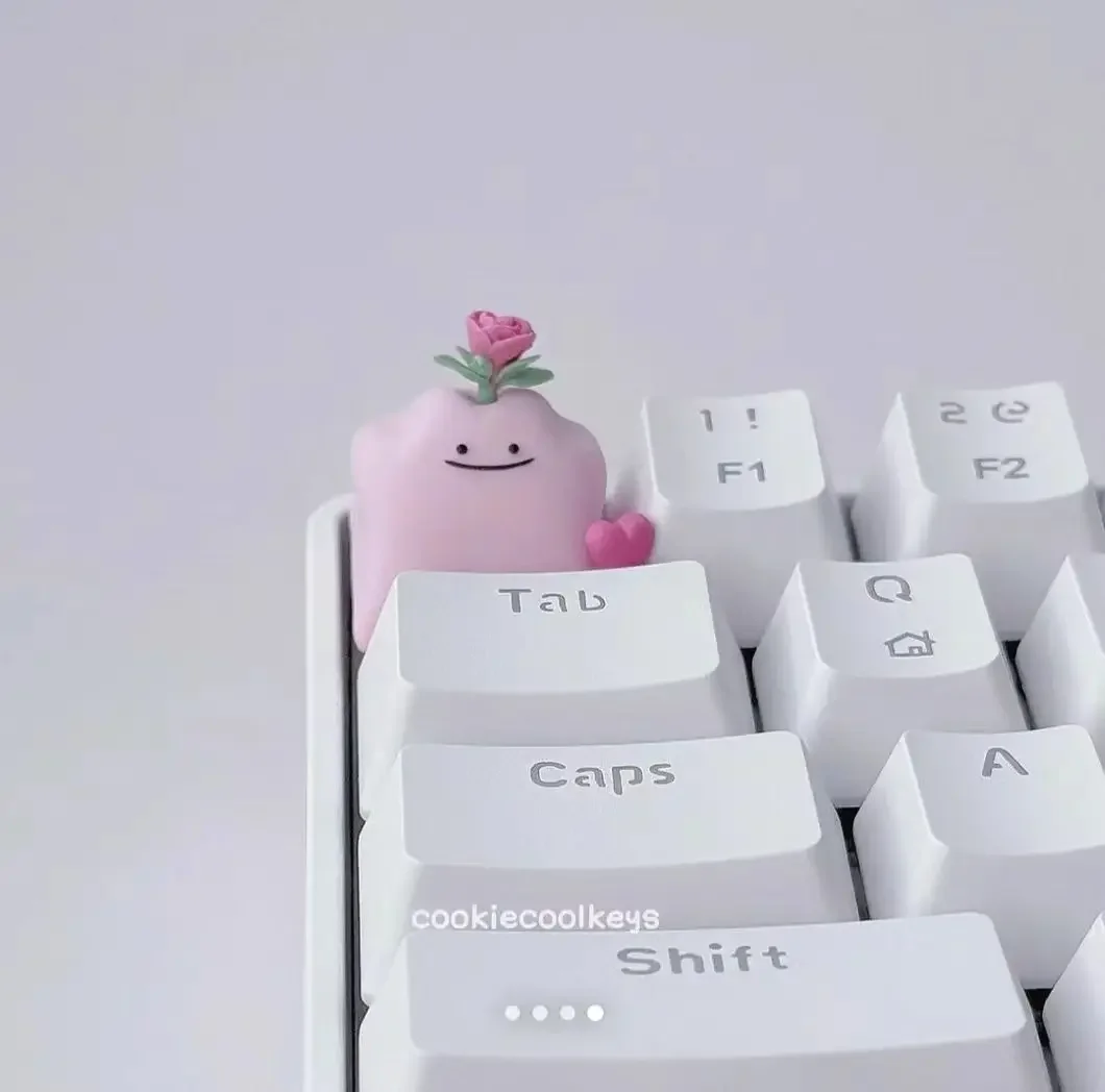 PTCG Pokemon Ditto Jigglypuff Keycap Механическая клавиатура День святого Валентина
