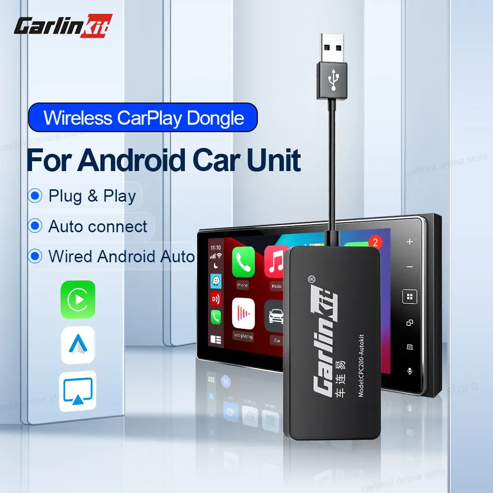 

CarlinKit Mini Wireless CarPlay Android Auto Dongle USB Adapter Mirrorlink Spotify Waze For Modified Android System Car Radio