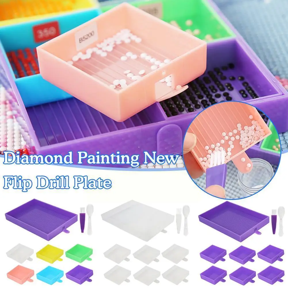 

6 Grid Palette Tray Kits Large Capacity Drill Plate Plates Pen Accessories Drill Point Beading U1U1