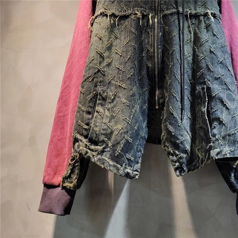 WTHT модные женские костюмы в стиле пэчворк с длинными рукавами и капюшоном