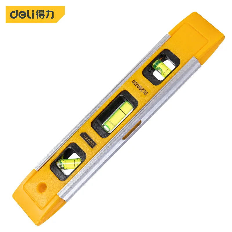 

Deli 9 inch 3 Spirit Level Bubble Mini Pocket Portable Spirit Level Tool Vertical Horizontal Gradienter Measuring Furniture