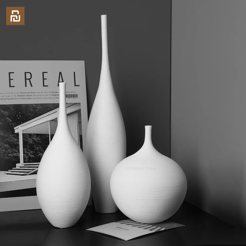

Youpin Simple Nordic Style Vases, Handmade Art Zen Vases, High-Quality Luxury Bedside Restaurant Decorations, Tv Cabinet New