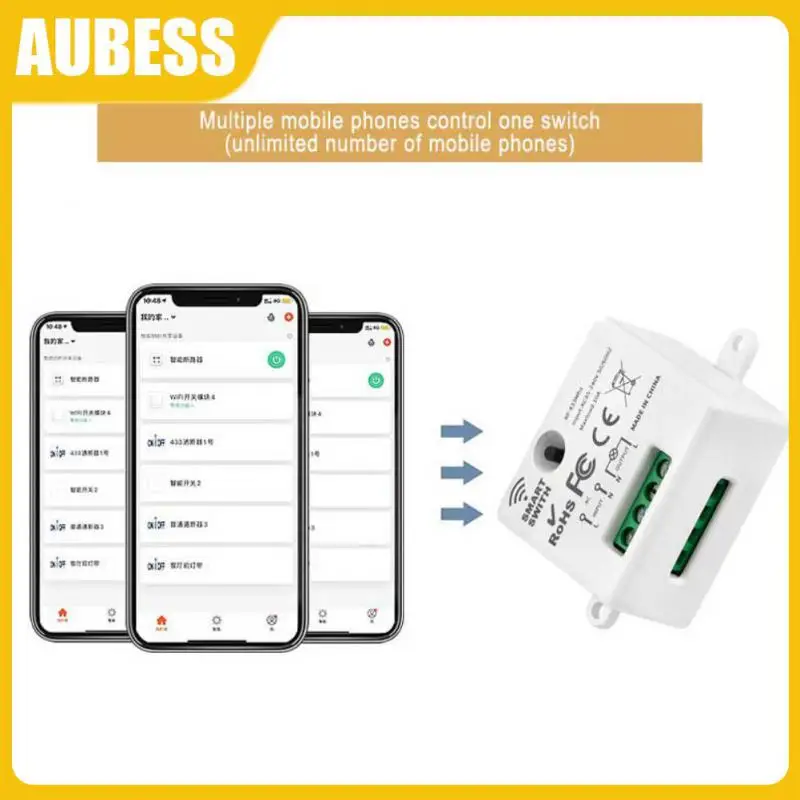 

Wireless Single Wire Switch Module Tuya Intelligent Switch Mini Mini Breaker App Control Rf Wifi Remote Controller