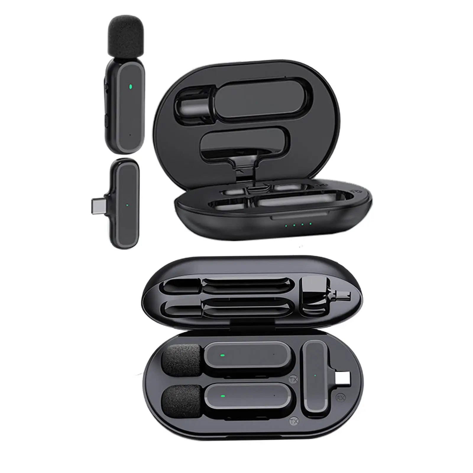 

Петличный микрофон, 2,4G, USB C, с зарядкой