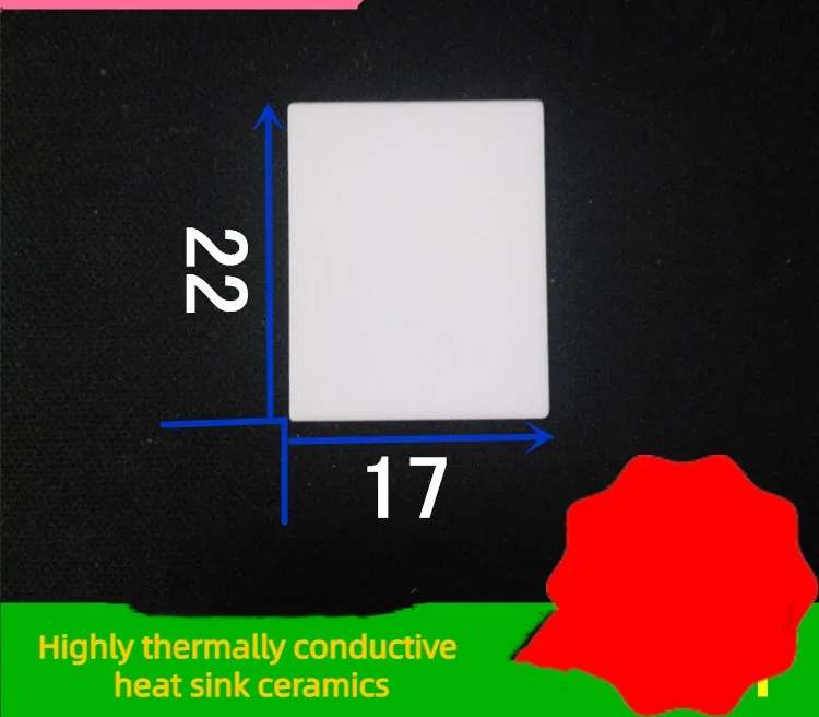 

TO-247 Alumina Ceramic Sheet Thermal Insulation Sheet Non-porous IGBT High-power Heat Dissipation Gasket 17*22