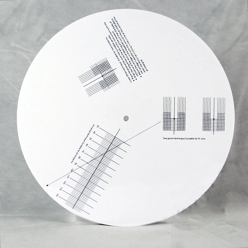 

LP Vinyl Pickup Stylus Calibration Distance Gauge Protractor Adjustment Tool Adjustment Ruler Anti-sliding plate Dish