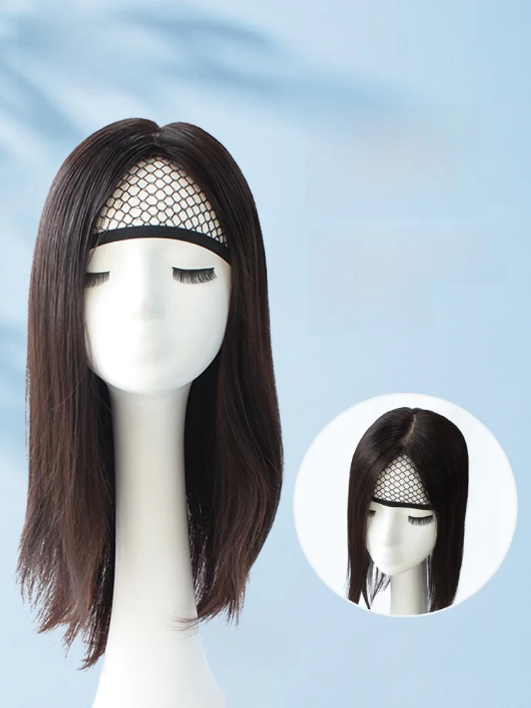 Полная настоящая голова для волос однотонная ручная работа очень иглы бесшовный