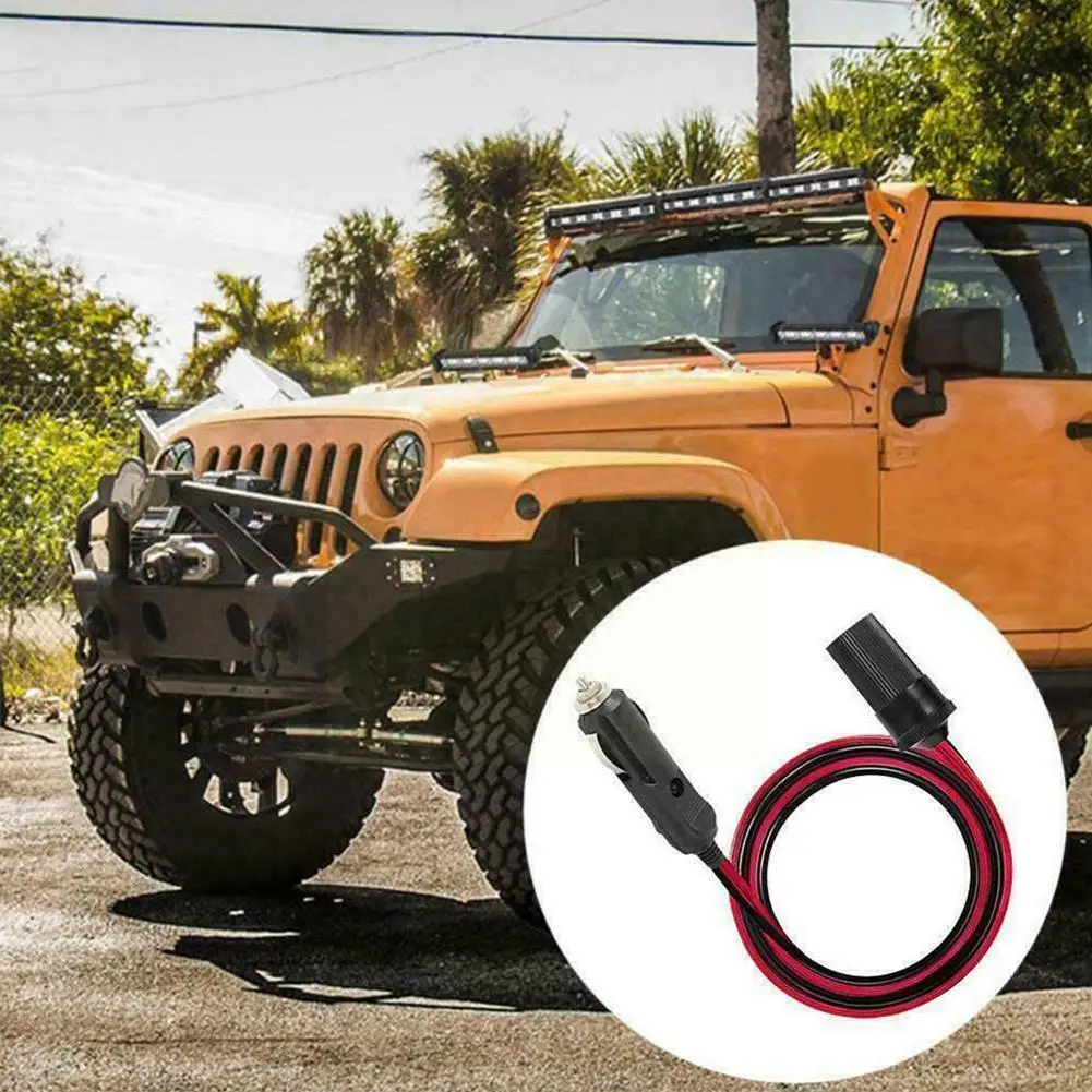 

12v 10a Car Extension Cable For Cigarette Lighter Car Cigarette Lighter Male And Female Socket Extension Cord Cable Adapter H9r1