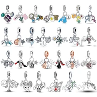 2022 hot sale charms 925 silver plata pendant charm original brand ladies bracelet diy beaded factory wholesale retail price