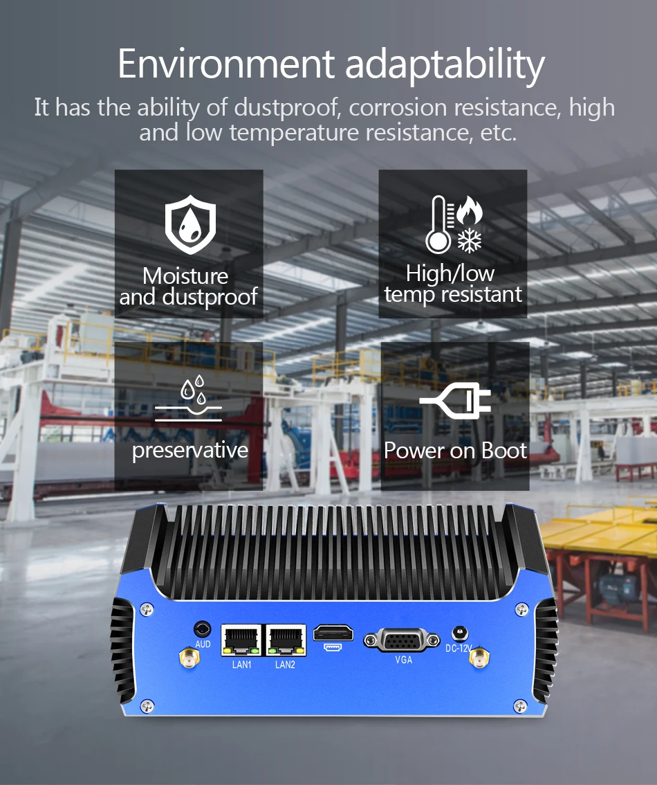 Мини-ПК XCY без кулера Intel i7 5500U 4500U Windows 10 pro Linux тонкий клиент Pfsense Micro 2Lan Tv