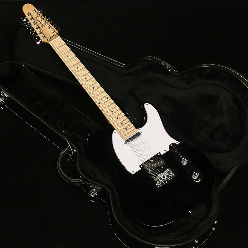 

High Quality 12 String TL Electric Guitar White Pickguard SS Pickup Basswood Body Maple Fretboard Chrome Hardware Free Delivery