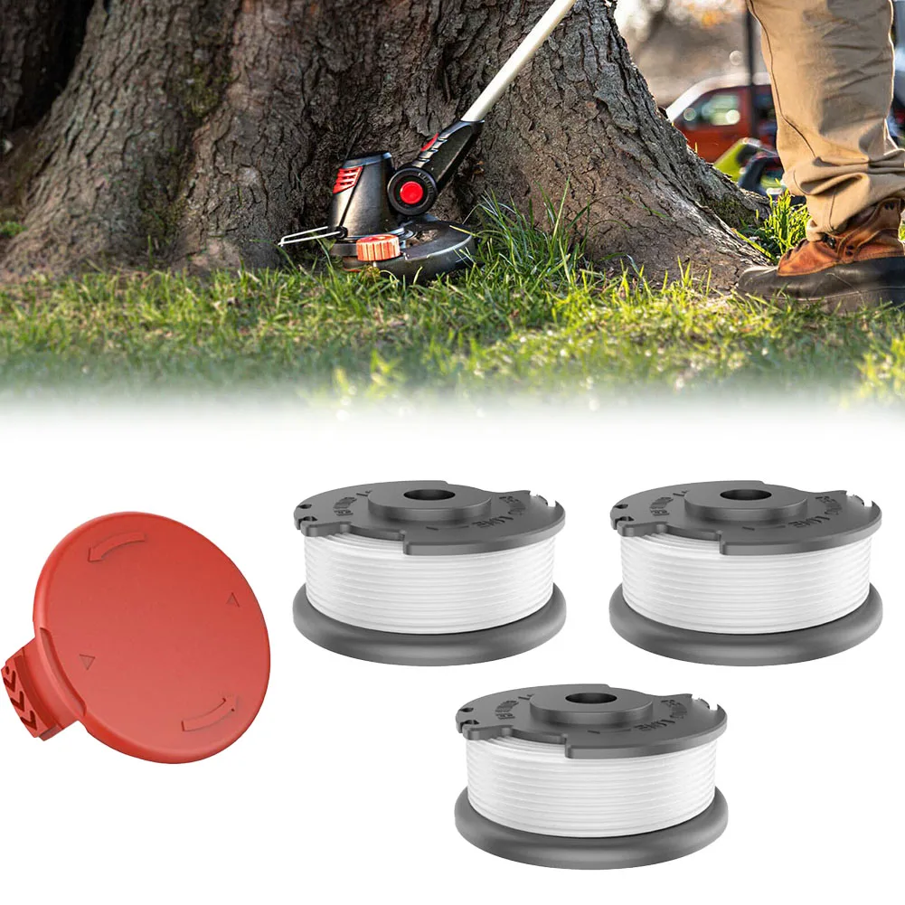

3PCS Spool Trimmer Line With Spool Cap Cover Suit For Hyper Tough Spool Trimmer Line+Cap Cover HT19-401-003-06/HT19-401-003-07