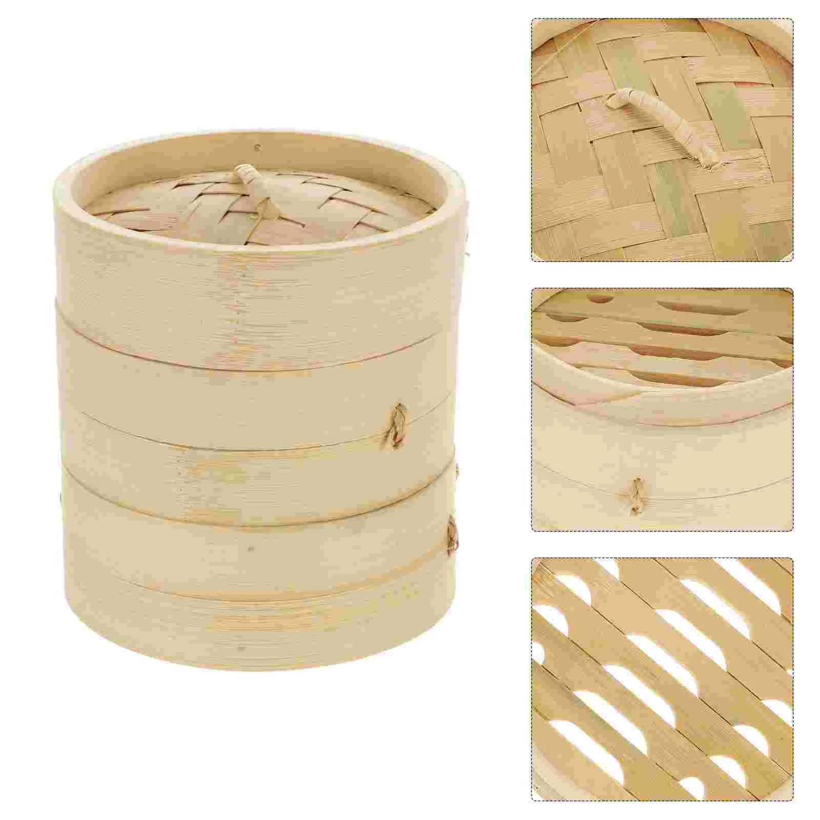 

Steamer Basket Bamboodumpling Dim Sum Chinese Pot Wooden Rice Kitchen Dumplings Bun Steam Asian Vegetable Steaming Cooking Set