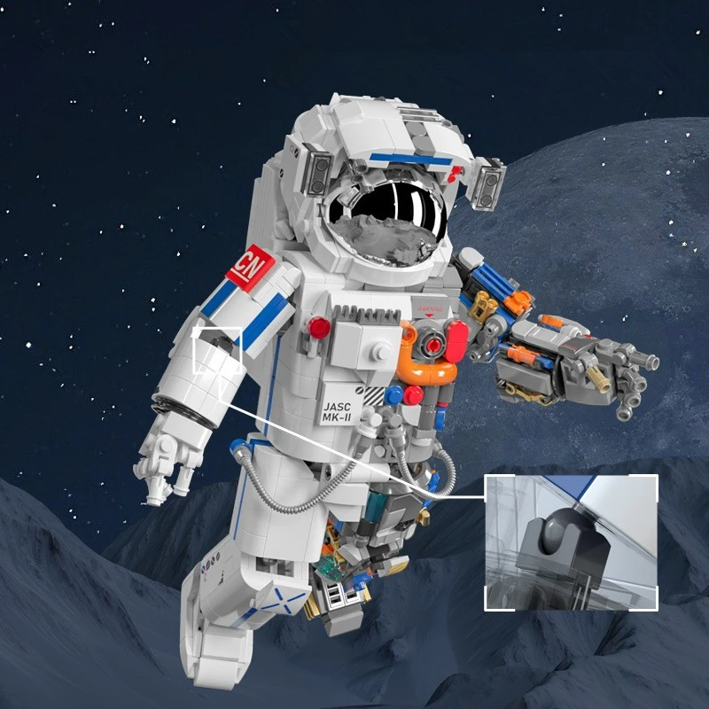 MOC 2024 Набор Строительных Блоков Aerospace Space City — Космонавты И Ракеты V Launch Station