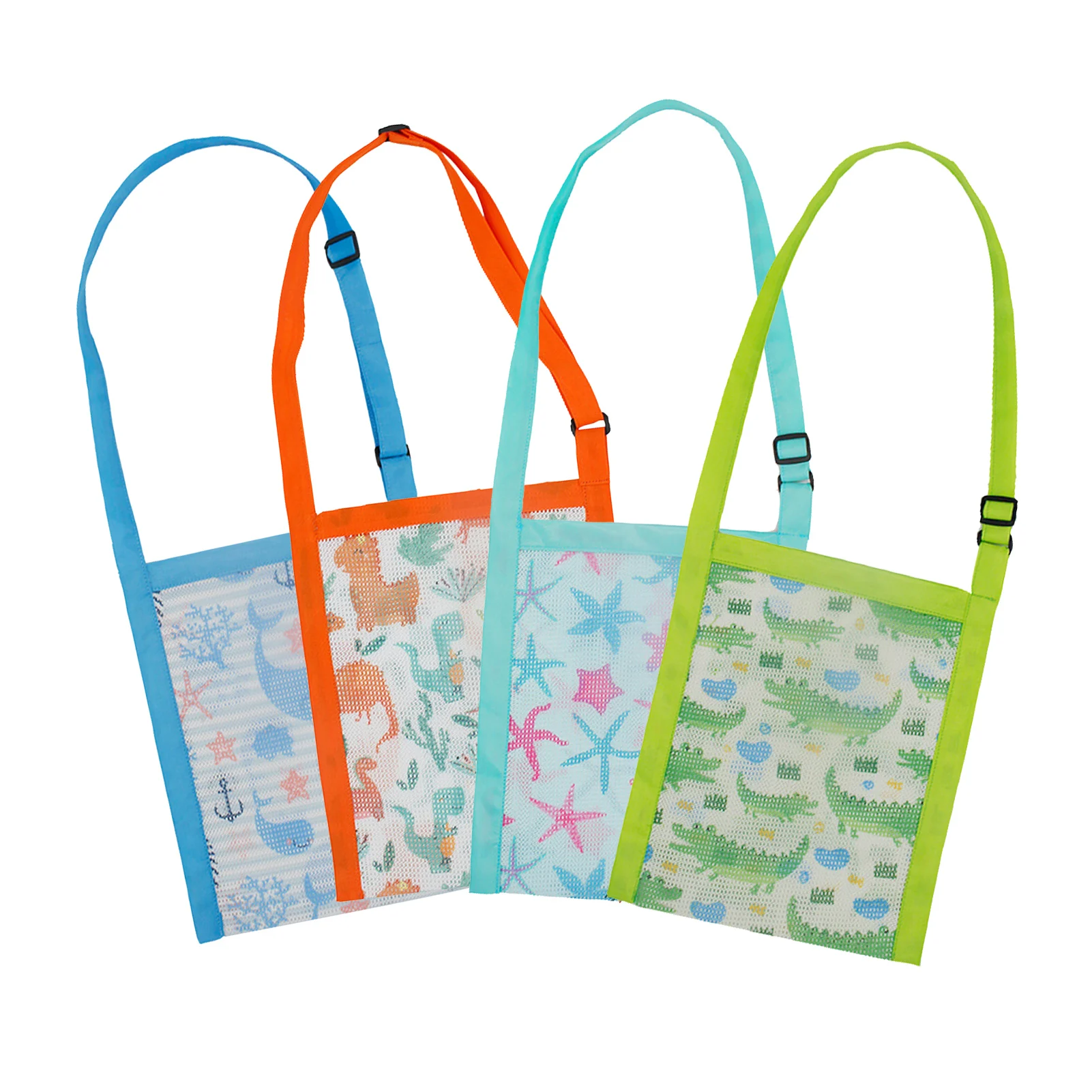 

Mesh Seashell Collecting Net Bags Lightweight Sand Toy Shell Adjustable Shoulder Bags for Outdoor Swim Pool Children Kids Travel