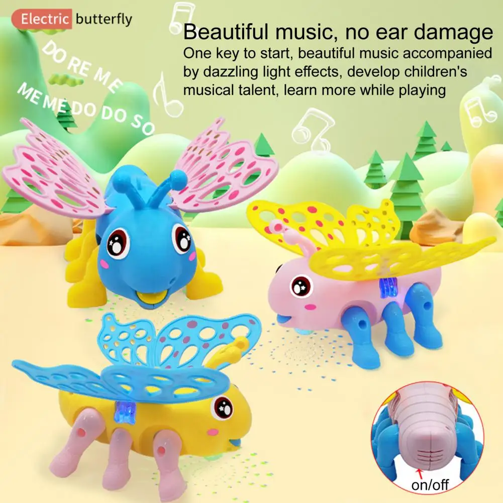 

Практичная интерактивная игрушка, милая детская игрушка, Очаровательная мультяшная бабочка, электронный поводок, игрушка для развлечений