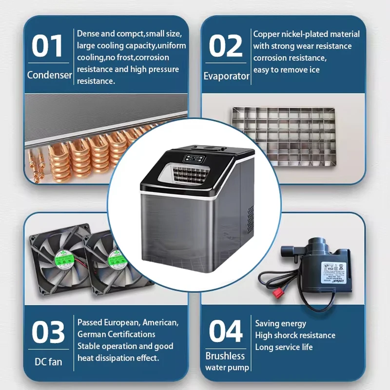 Электрический генератор льда устройство для приготовления кубиков 25 кг/ч