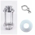 1 диоптрийный зажим 38 мм или 51 мм + 1 зажим 1,5 дюйма или 2 дюйма + 1 прокладка SUS 304 из нержавеющей стали, санитарное смотровое стекло для домашнего пивоварения