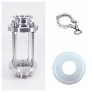 1 диоптрийный зажим 38 мм или 51 мм + 1 зажим 1,5 дюйма или 2 дюйма + 1 прокладка SUS 304 из нержавеющей стали, санитарное смотровое стекло для домашнего пивоварения