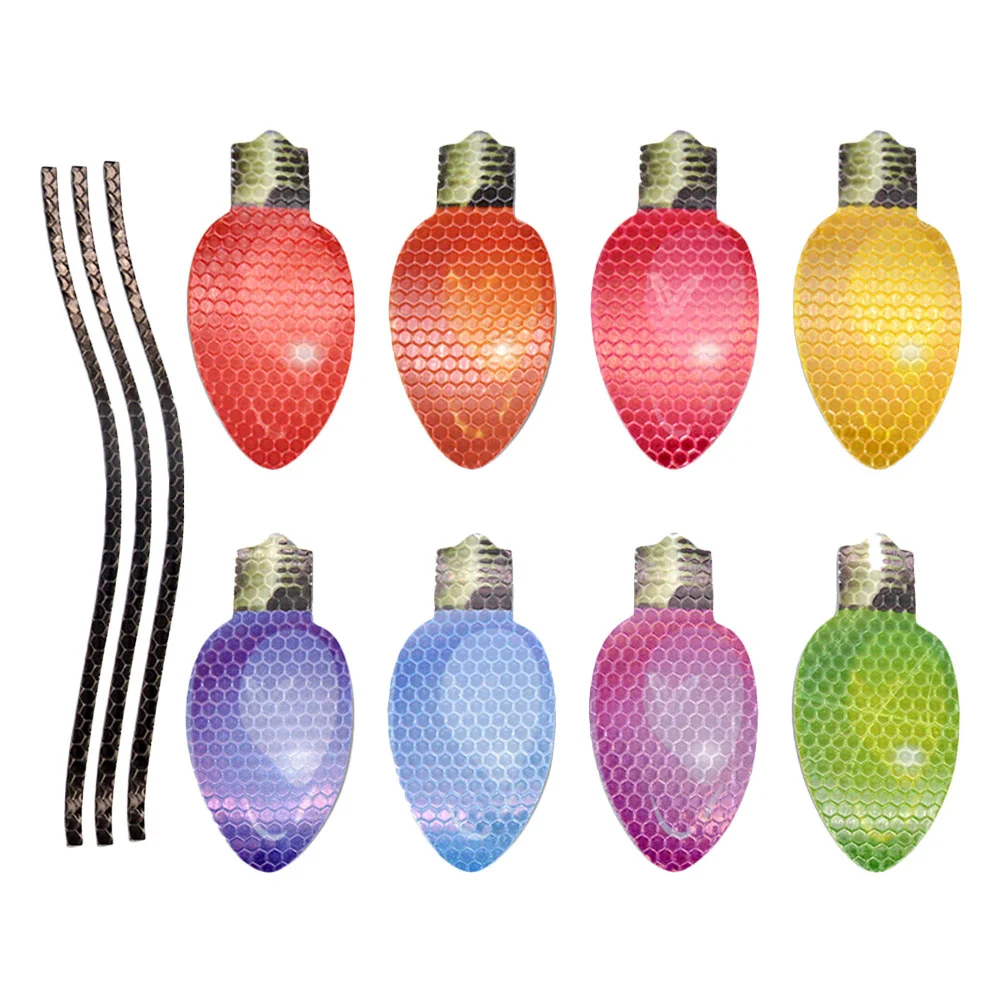 

Christmas Car Magnets Reflective Light Decorations Lights Bulb Refrigerator Magnetstickers Decals Colorful Set Exterior Sticker