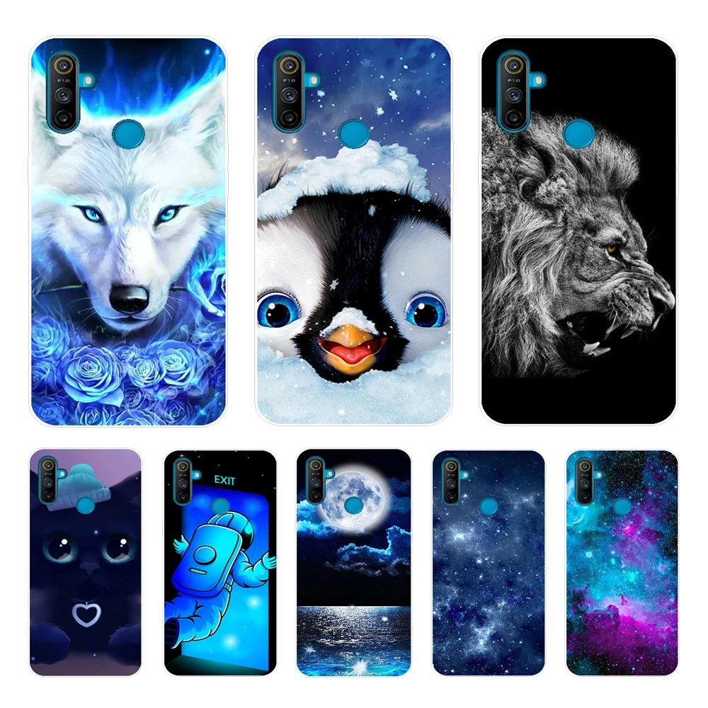 Чехол для Realme C3, мягкий силиконовый чехол для телефона OPPO Realme C3 RMX2020 C 3 RealmeC3, мультяшный чехол для телефона