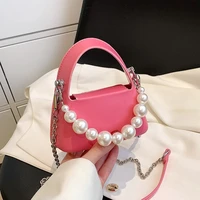 sweet cute mini totes crossbody messenger bag 2022 summer trendy fashion luxury brand shoulder women kawaii beading handbags pur