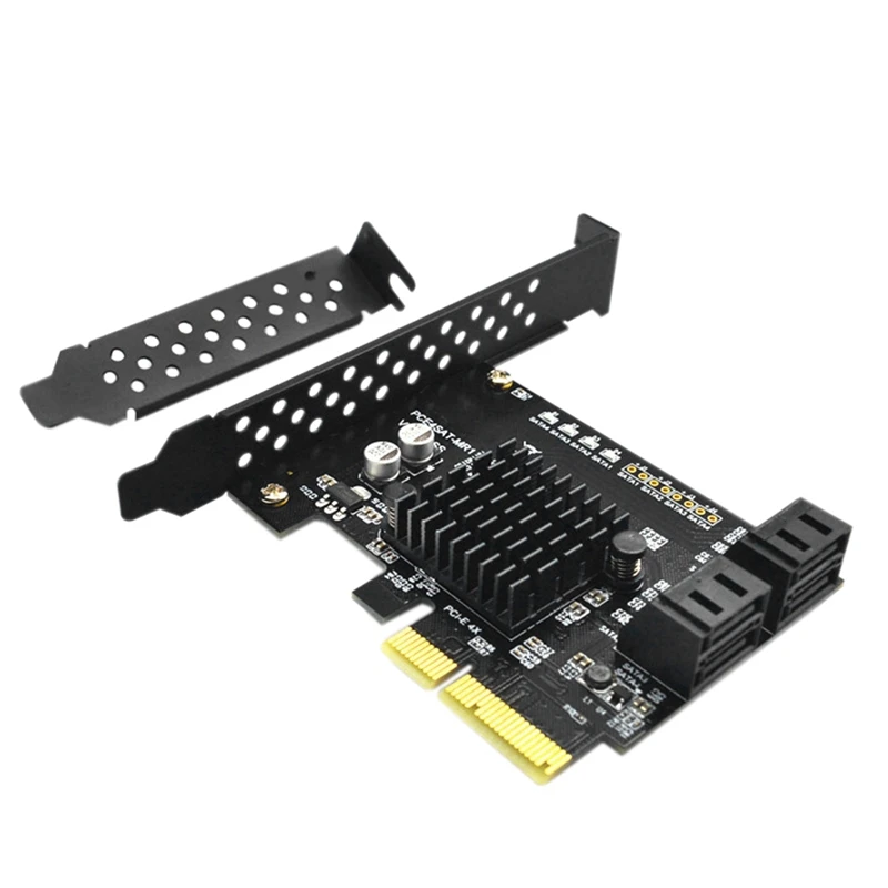 

PCI-E 4 Ports SATA3.0 RAID Expansion Card 6.0 Gbps PCIE3.0 Controller Adapter Card Support Pci-E 4X 8X 16X Interface