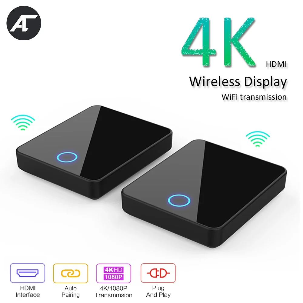 

4k WiFi Wireless HDMI Extender 30m Transmitter Receiver Stereo Sound Video for TV Stick Monitor Projector PS4 PC Laptop Camera