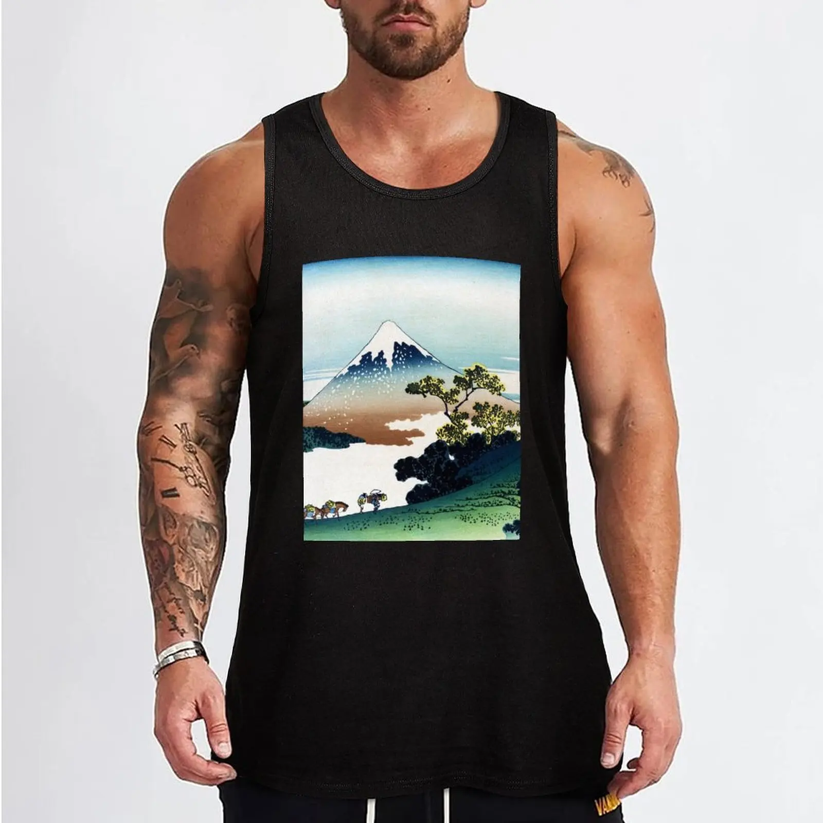 The Inume Pass in Kai Province от Katsushika Hokusai Tank Top Мужская летняя одежда Майки 2025 года для мужчин
