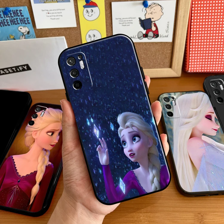 

Disney Cute Frozen Elsa Anna Case For Xiaomi Redmi Note 11 11T 11S 10 10S 10T 9 9S 5G Phone Case For Redmi 10 9 9T 9A 9C Funda